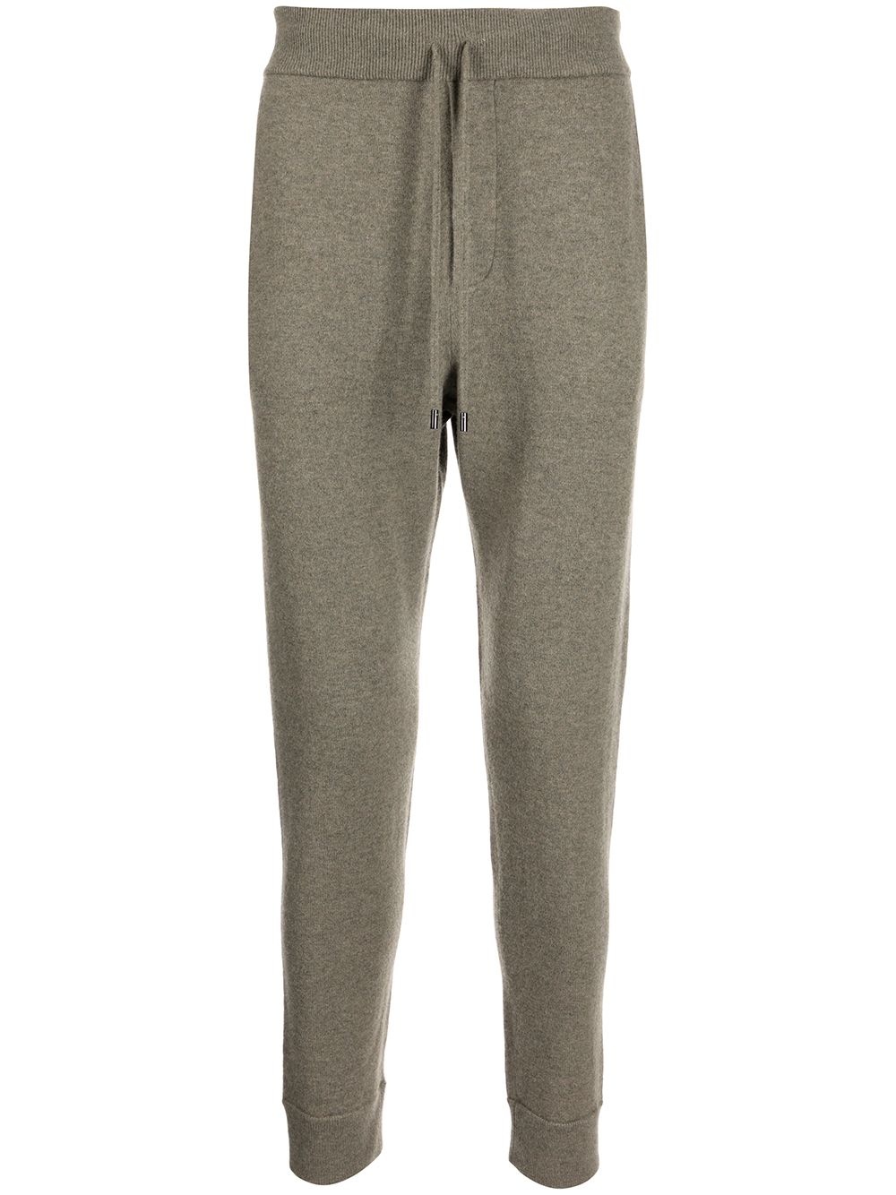 drawstring knitted track pants - 1