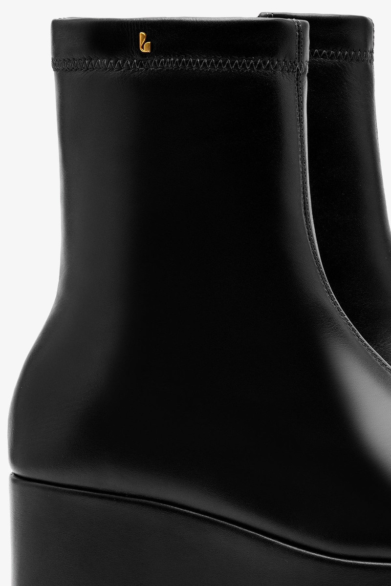 Dani Flatform Boot In Black Leather 4