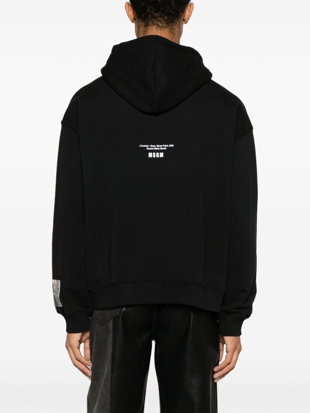 slogan-print organic-cotton hoodie - 5