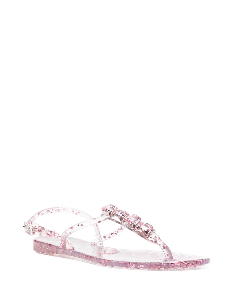 CASADEI crustal-embellished jelly sandals outlook