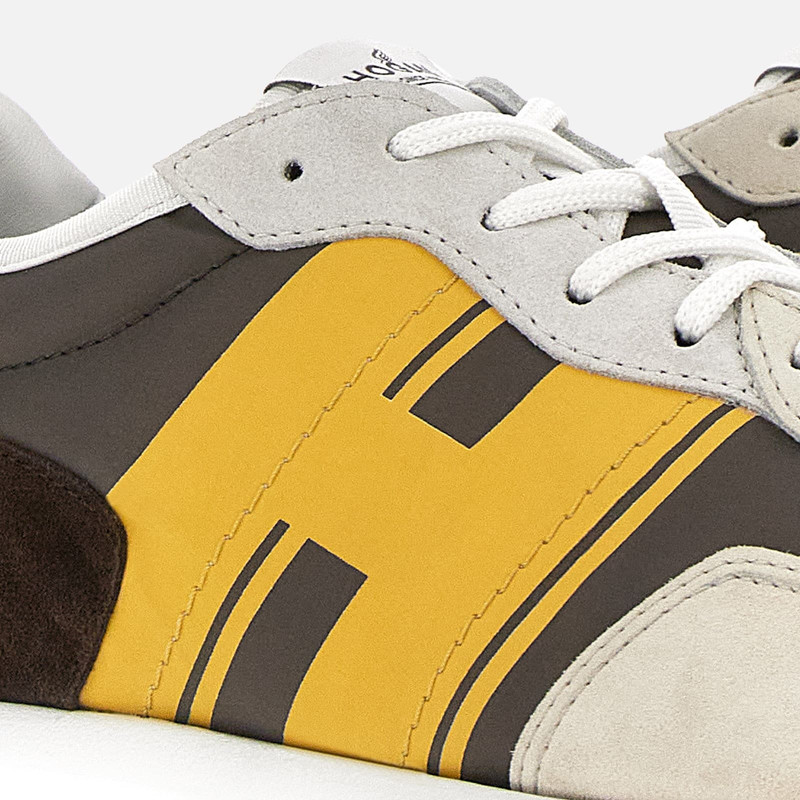 Sneakers Hogan H601 Ivory Yellow Brown 6