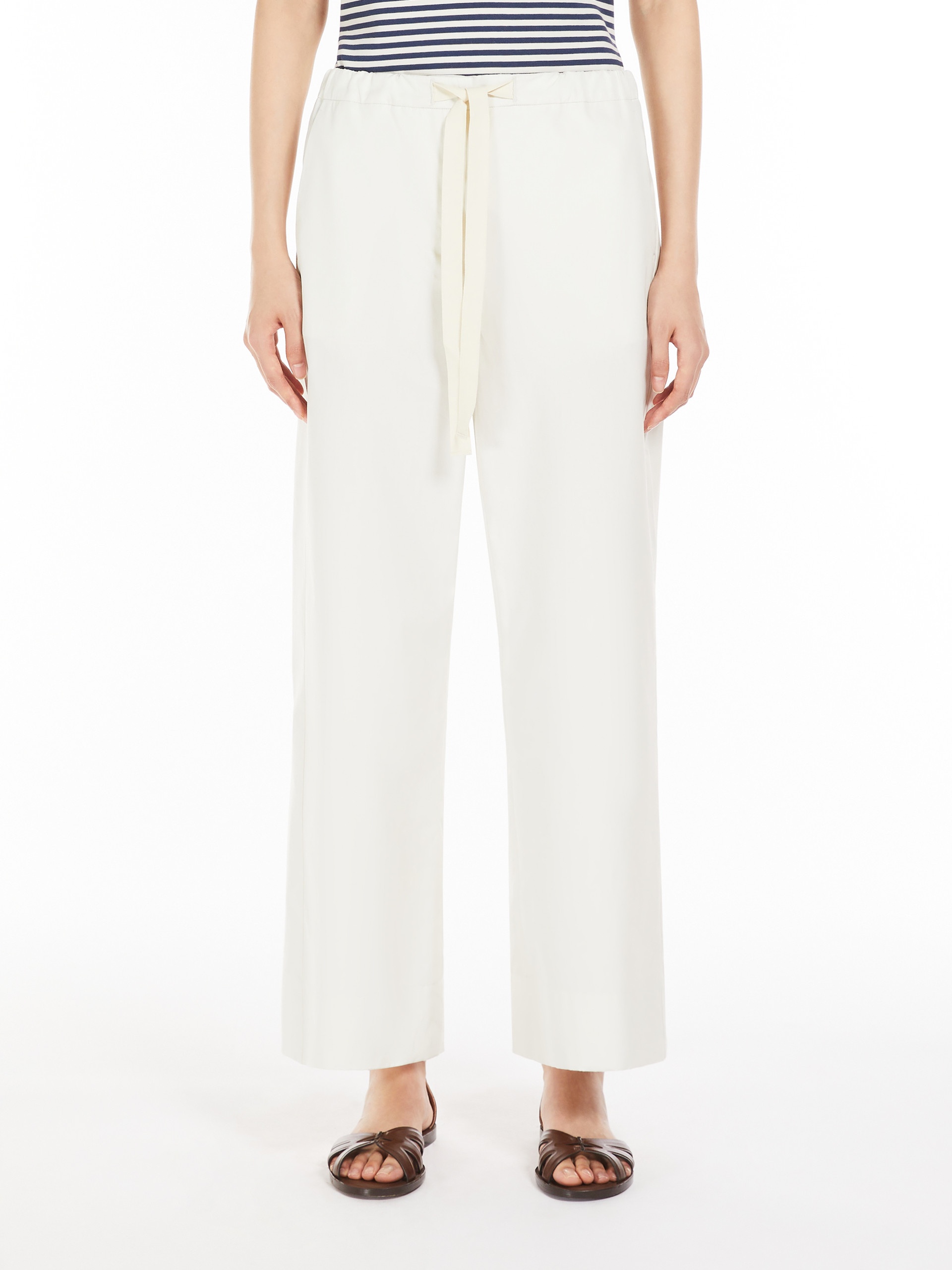 ARGENTO Poplin drawstring trousers - 3