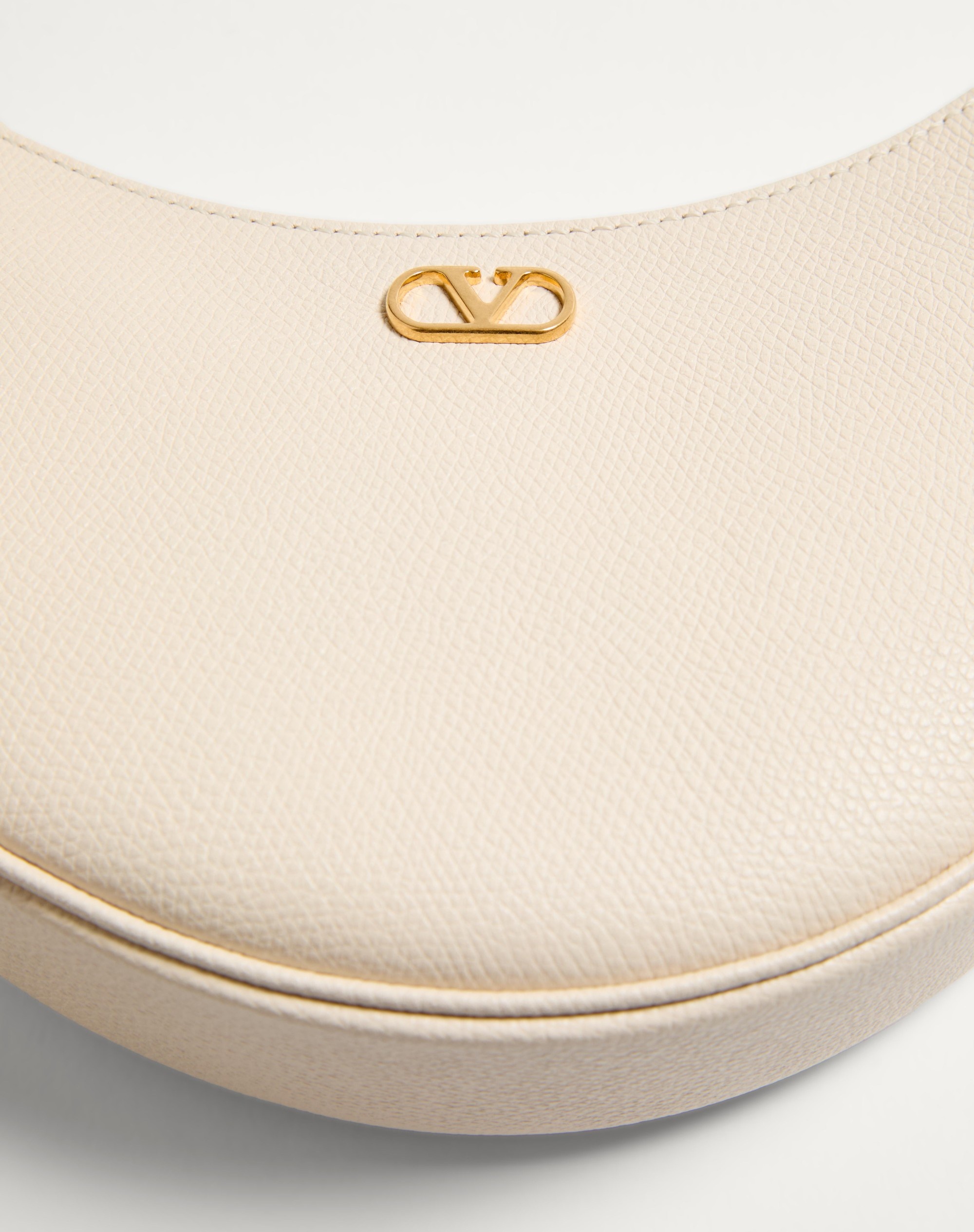 VLOGO SIGNATURE MINI HOBO BAG IN GRAINY CALFSKIN - 8