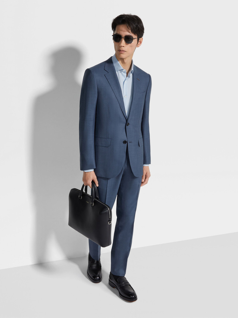 DARK AVIO BLUE CENTOVENTIMILA WOOL SUIT 1