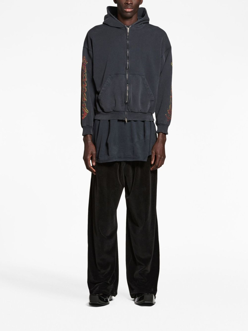 BALENCIAGA Offshore zip-up hoodie outlook