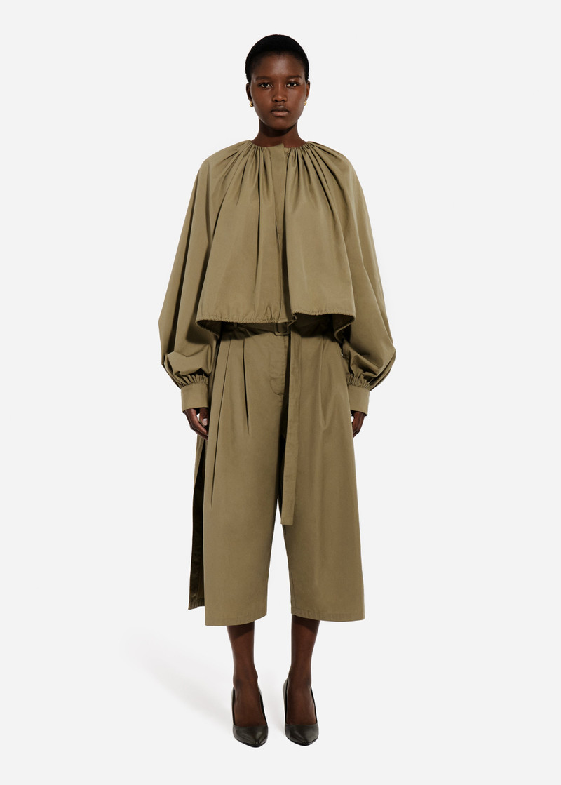 Pleated Culotte Pant in Cotton Poplin 4