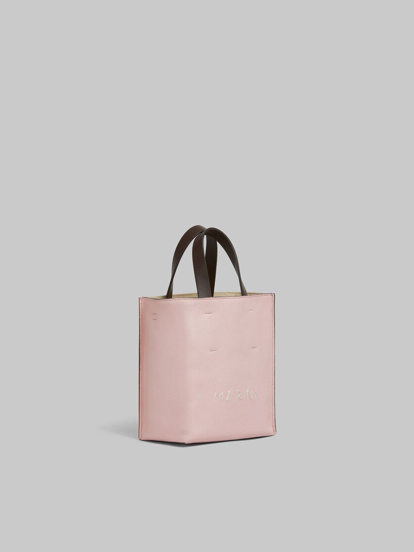 MUSEO SOFT MINI BAG IN PINK COLOUR-BLOCK LEATHER WITH MARNI MENDING - 6