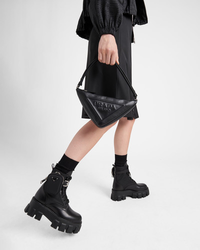 Prada Monolith leather and Re-Nylon boots with pouch outlook