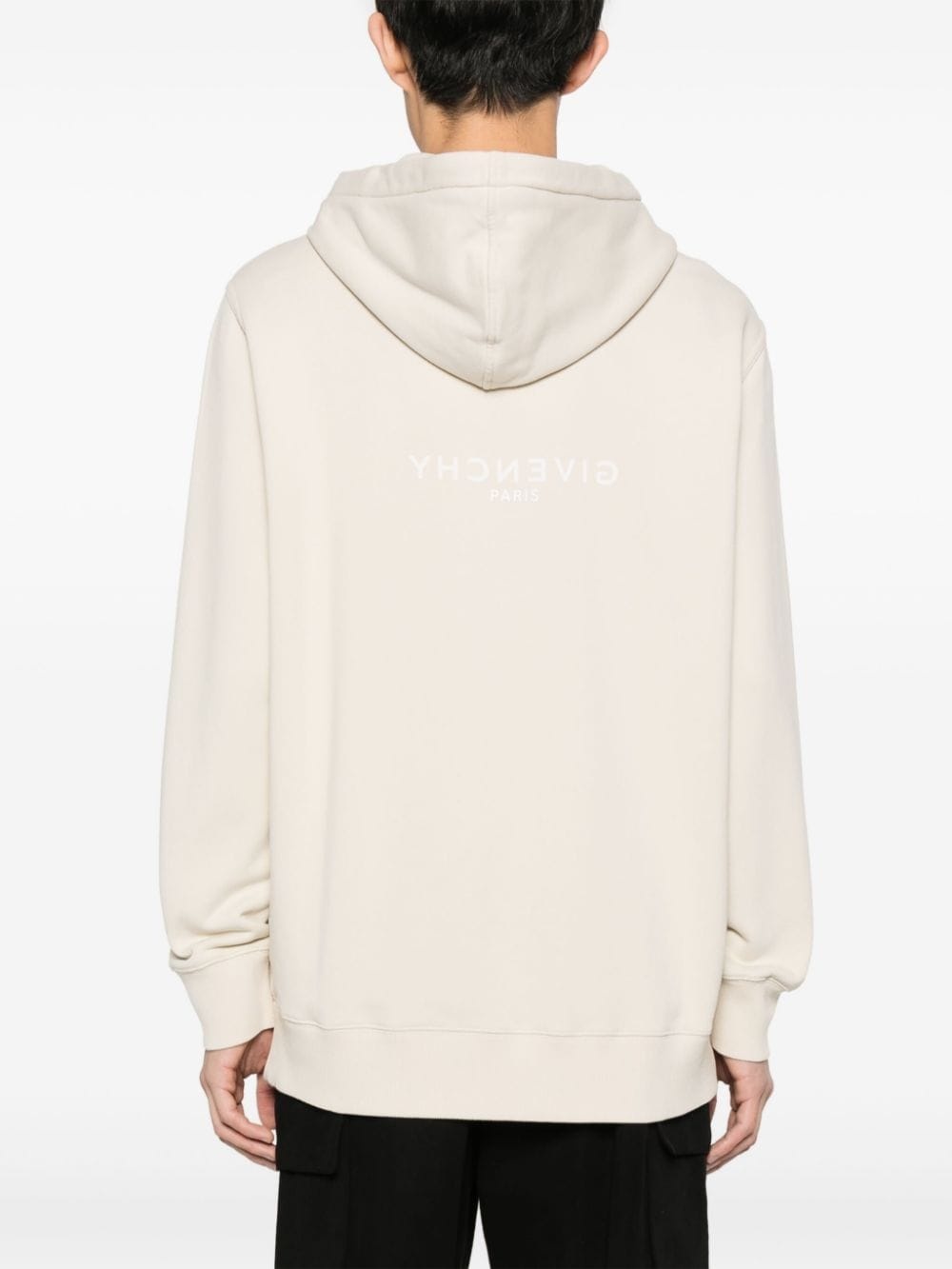 logo-print cotton hoodie - 4