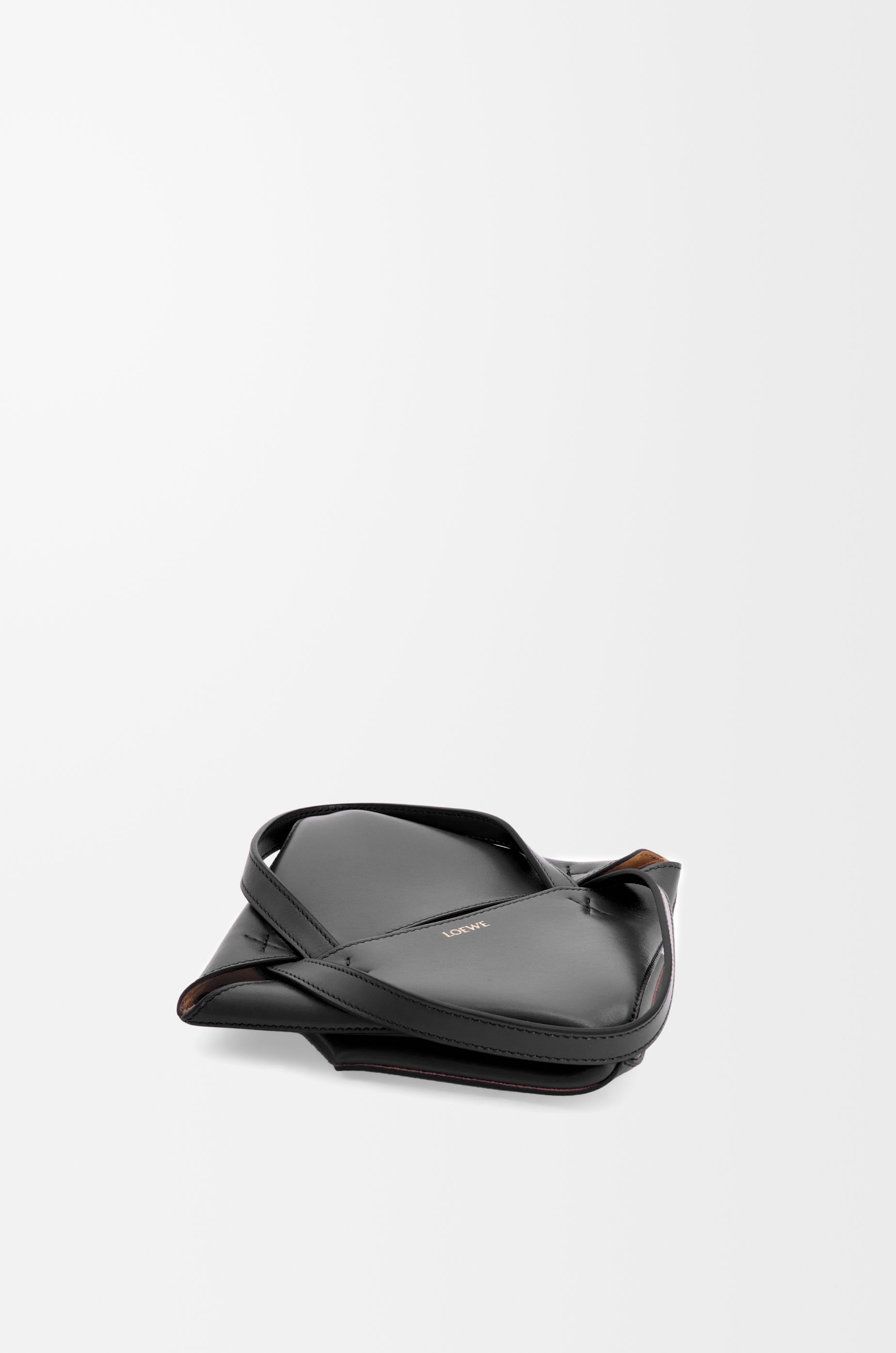 Mini Puzzle Fold Tote in shiny calfskin - 6