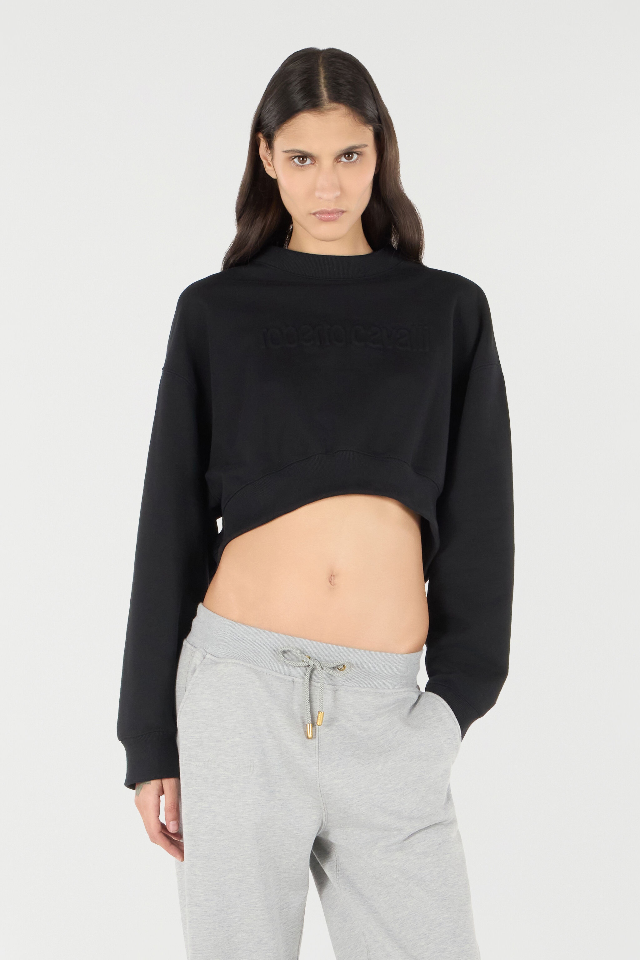 Cropped Sweatshirt With Logo - 3