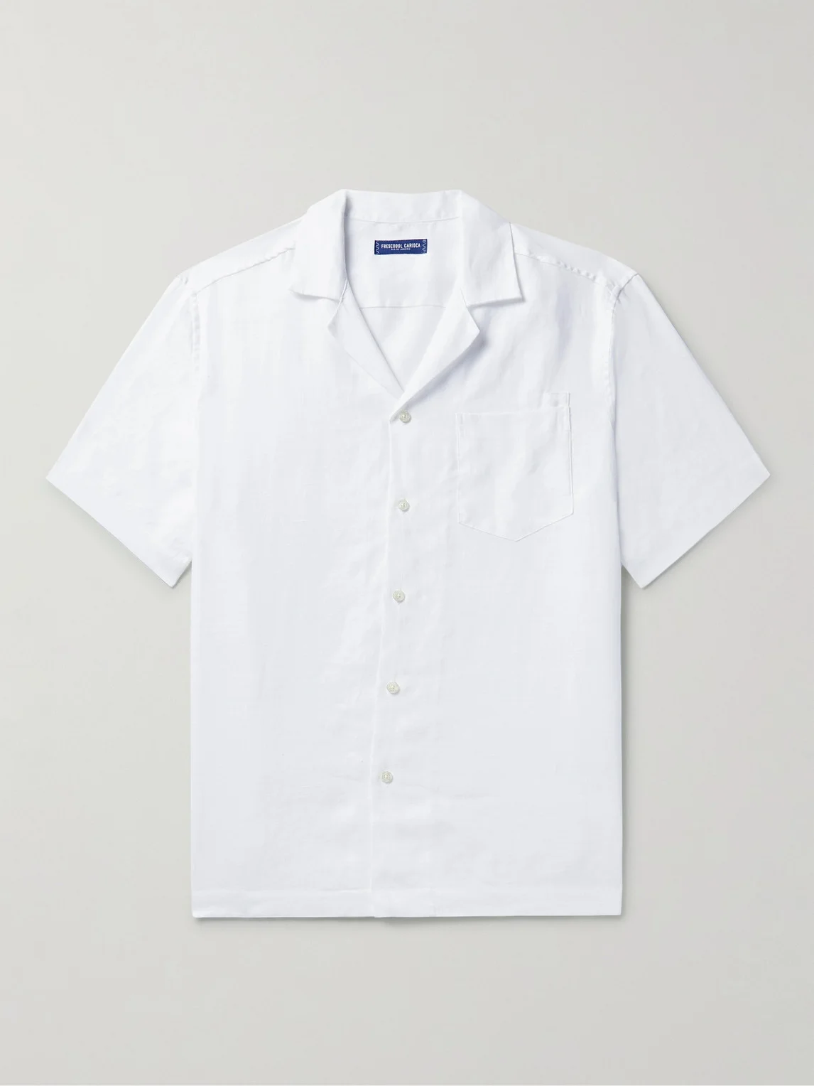 Angelo Camp-Collar Linen Shirt - 1