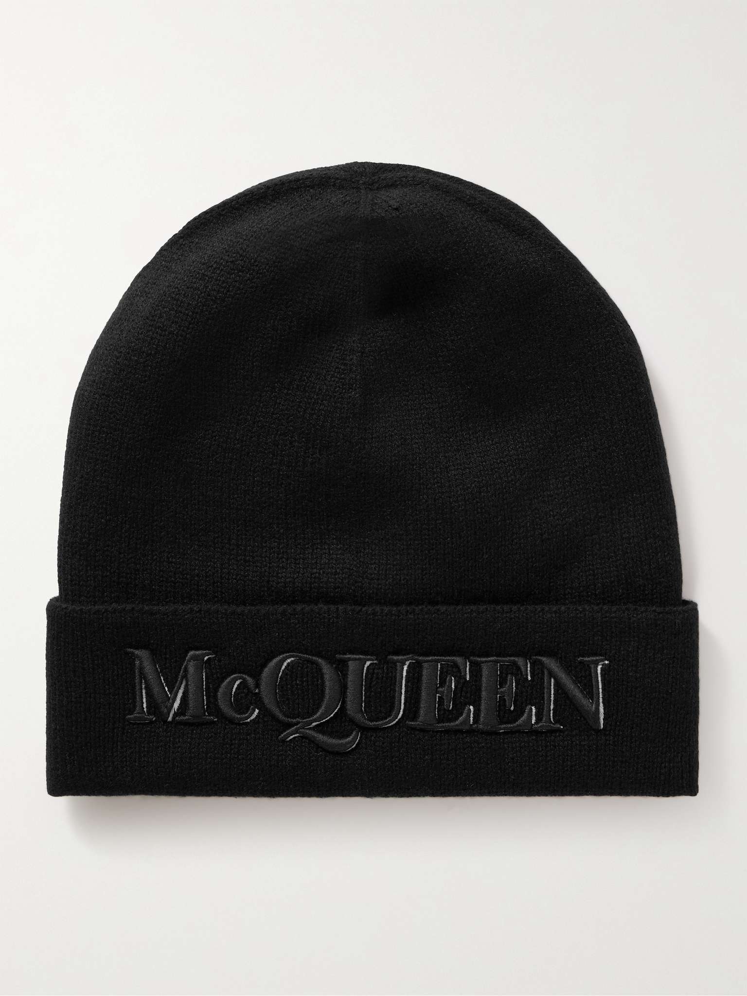 Logo-Embroidered Wool and Cashmere-Blend Beanie - 1