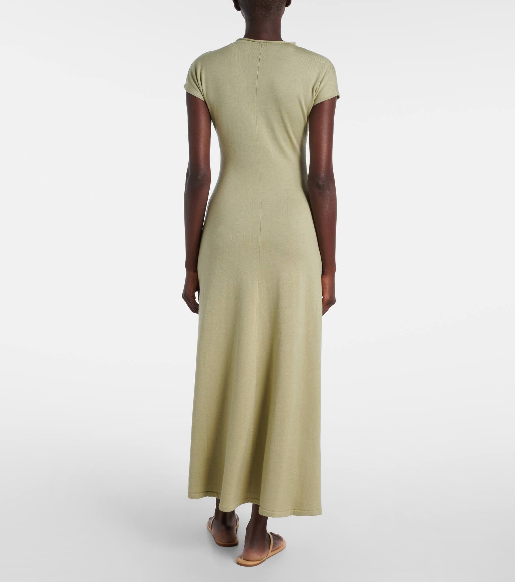 Lenore knitted wool and silk midi dress - 3