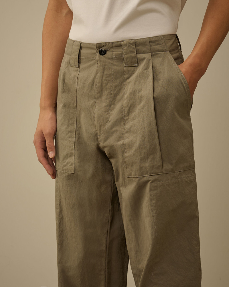 Diagonal Flatt Nylon Loose Pants 5