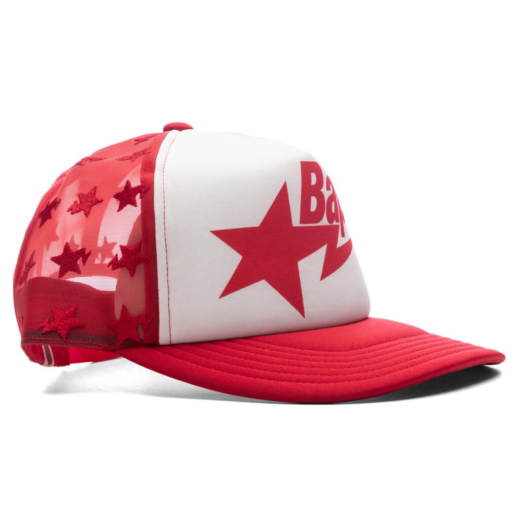 A BATHING APE® BAPE STA MESH CAP - RED | REVERSIBLE