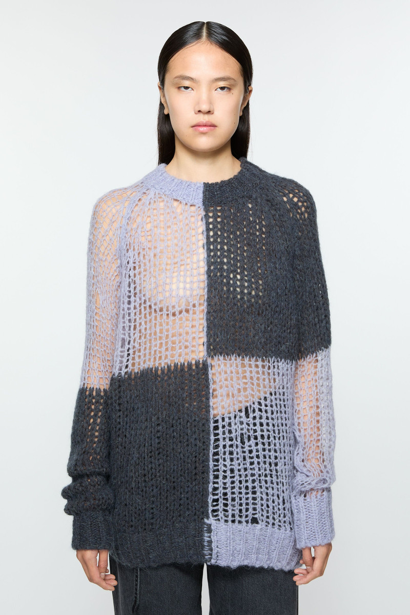 Acne Studios Loose knit mohair jumper - Purple/grey outlook