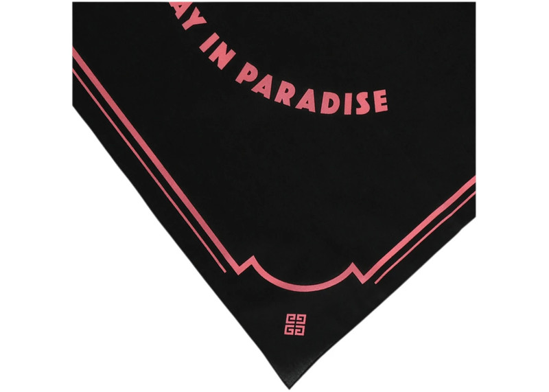 Givenchy Givenchy Unicorn Embroidery Silk Scarf Black outlook