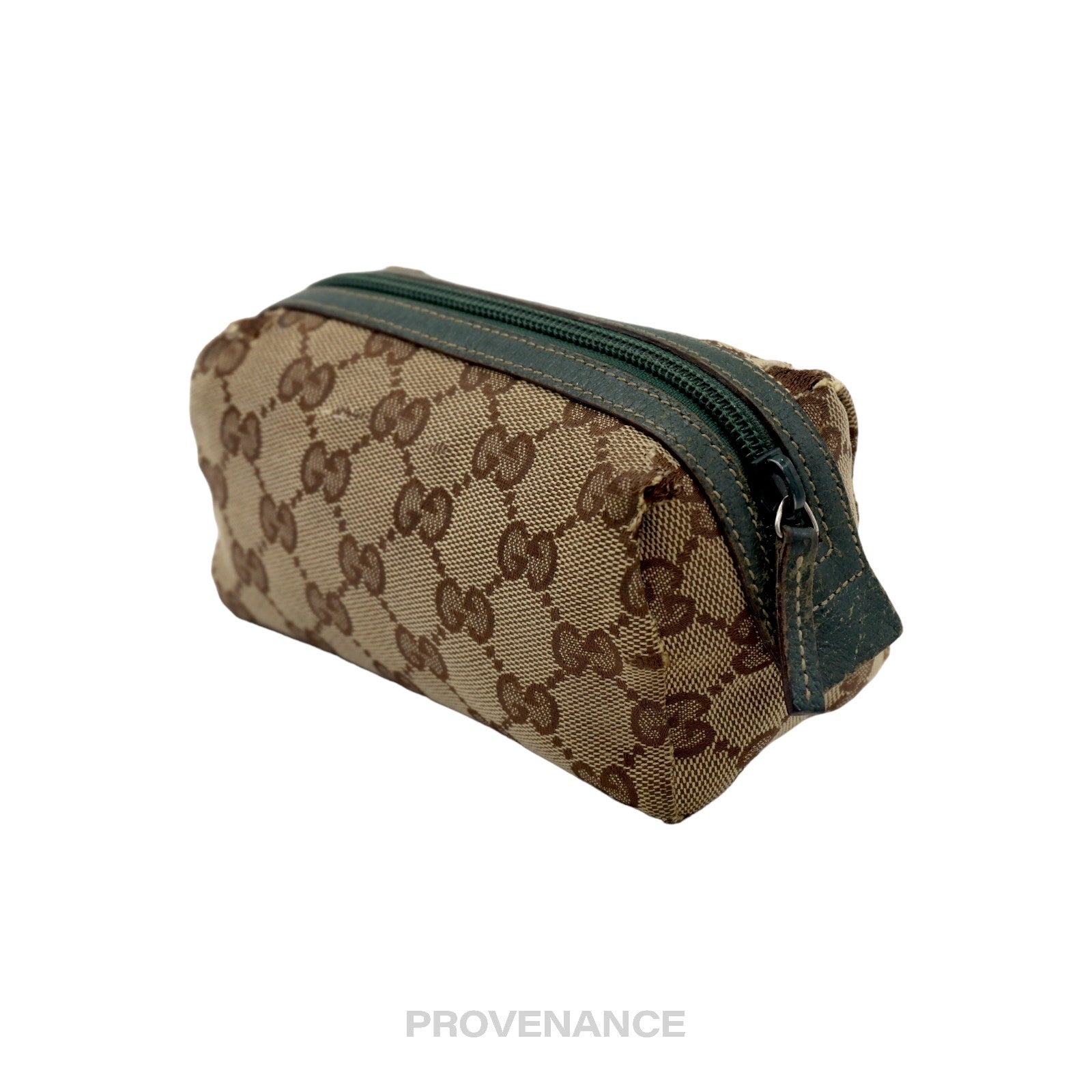 Gucci Zip Pouch - GG Canvas Forest Green - 4