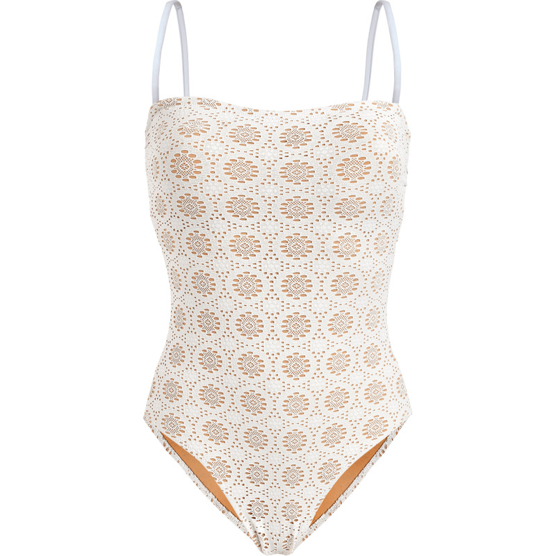 Women Bustier One-piece Swimsuit Broderies Anglaises 1
