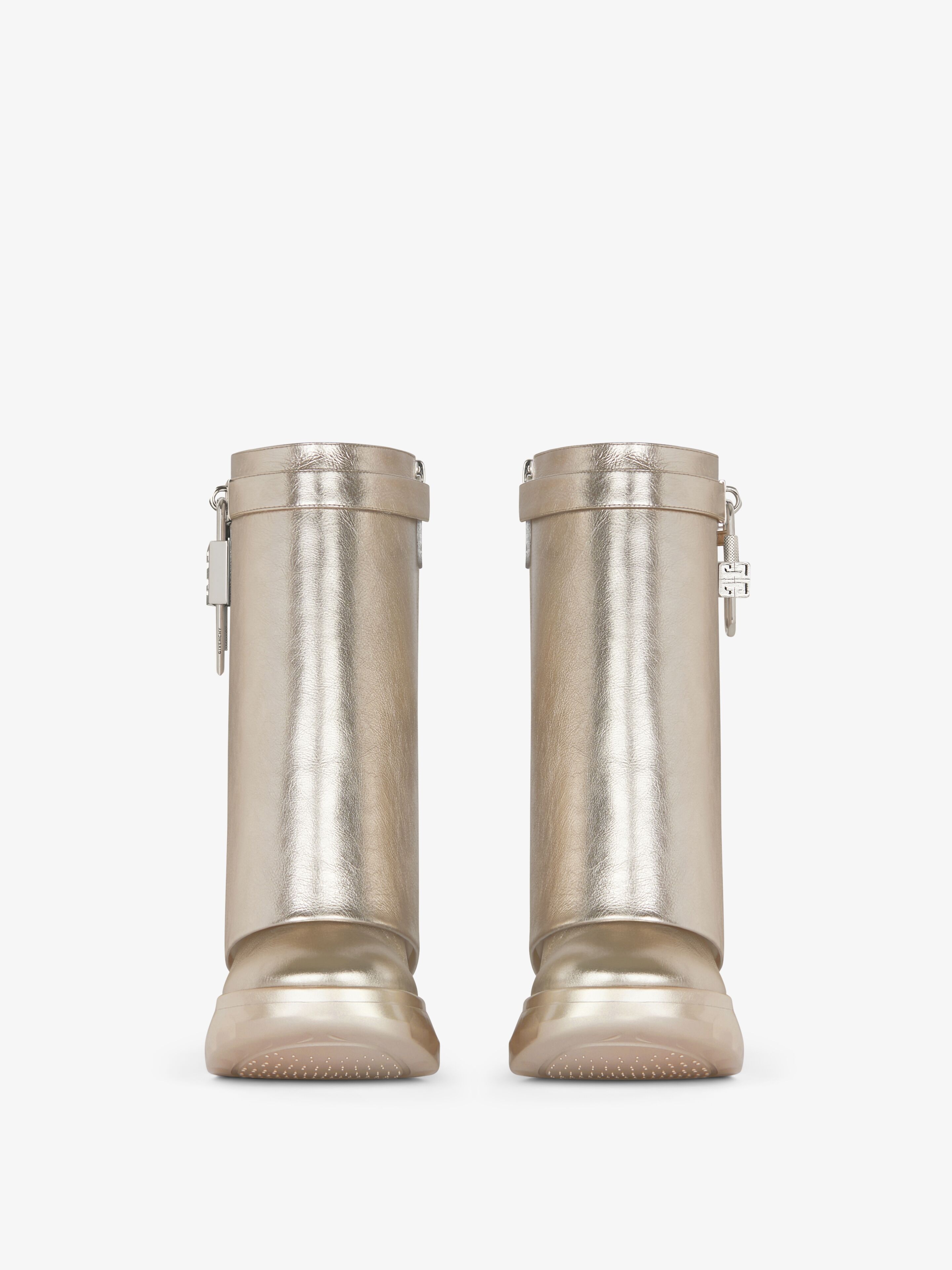 SHARK LOCK BIKER ANKLE BOOTS IN LEATHER - 3