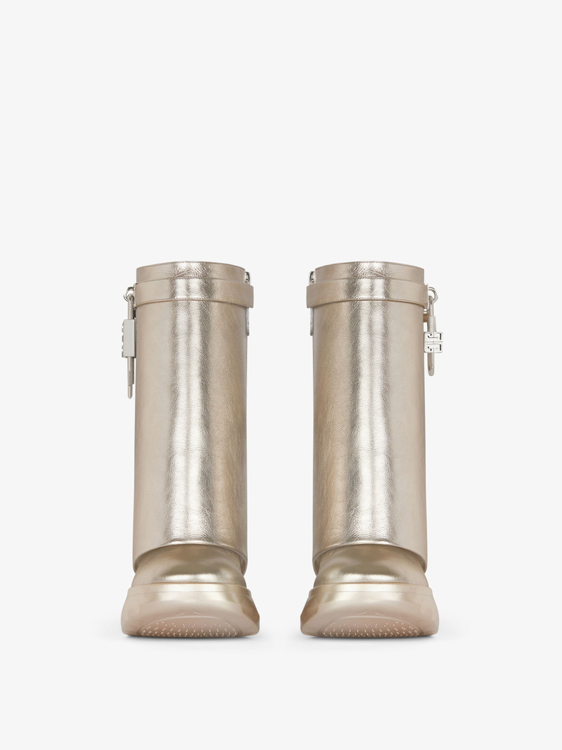 Givenchy SHARK LOCK BIKER ANKLE BOOTS IN LEATHER outlook