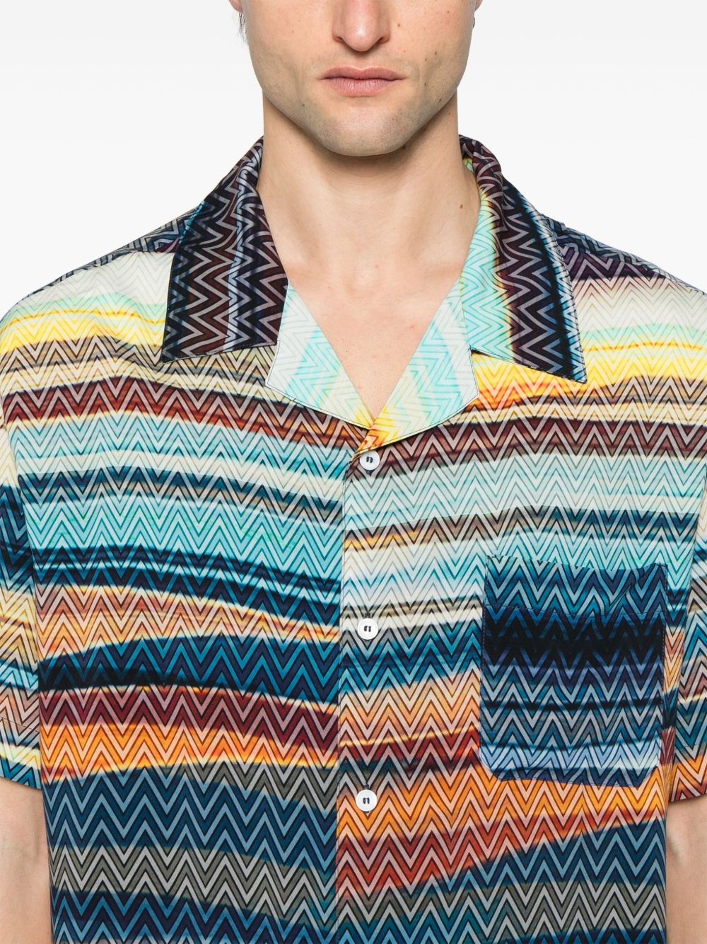 zigzag-print shirt - 5