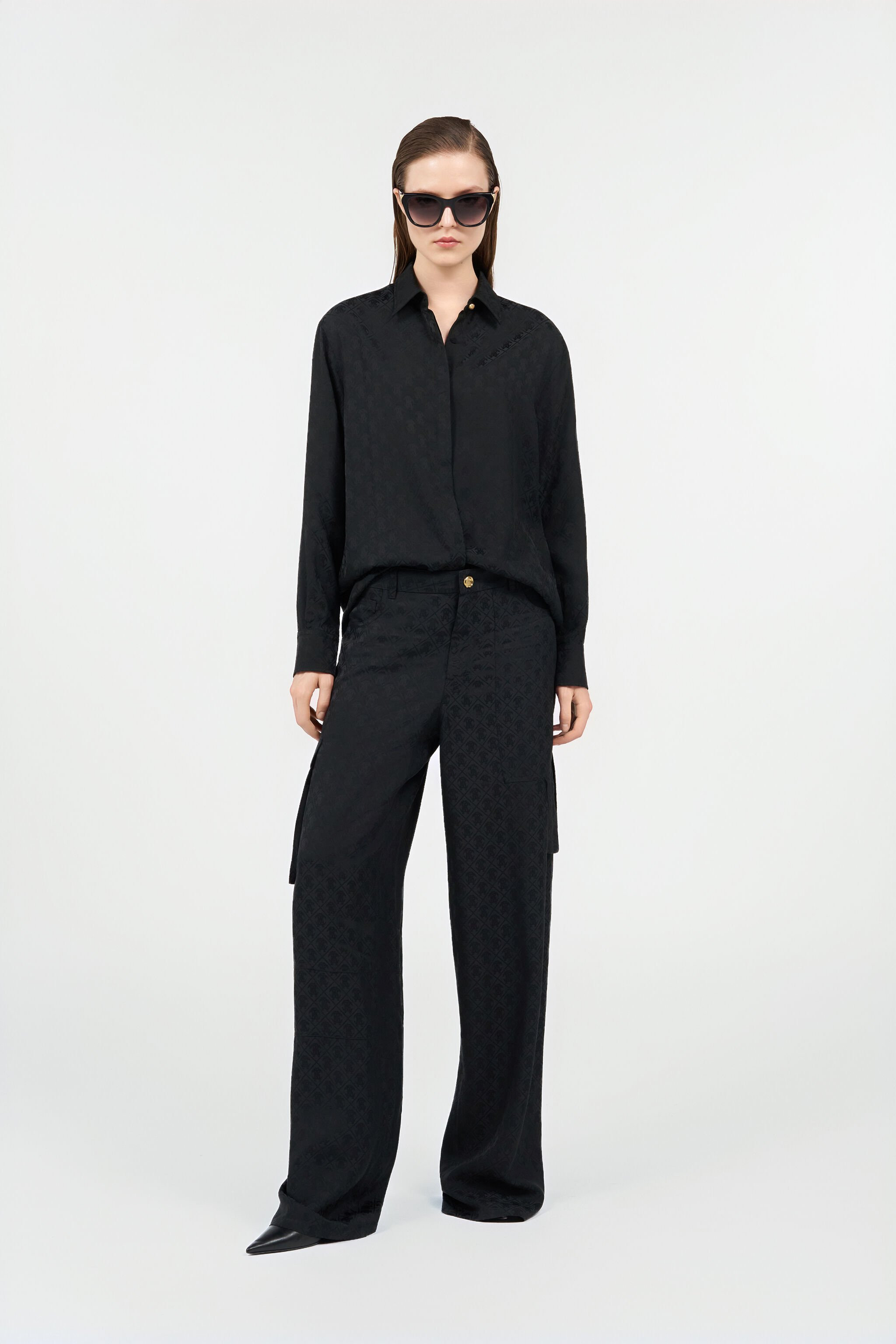 Silk Blend Shirt with Monogram RC - 2