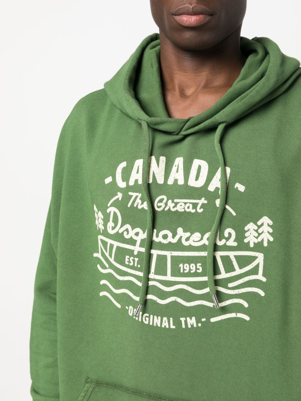 graphic-print cotton hoodie - 5