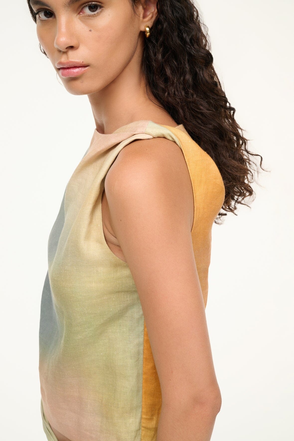STAUD BOA LINEN TOP PASTEL CLOUDS - 6