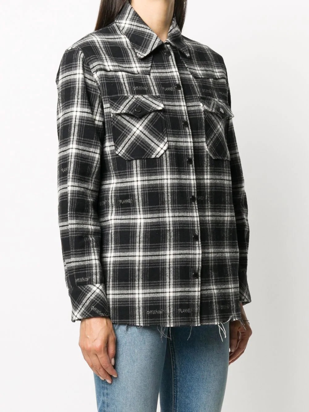 checked boxy shirt - 3