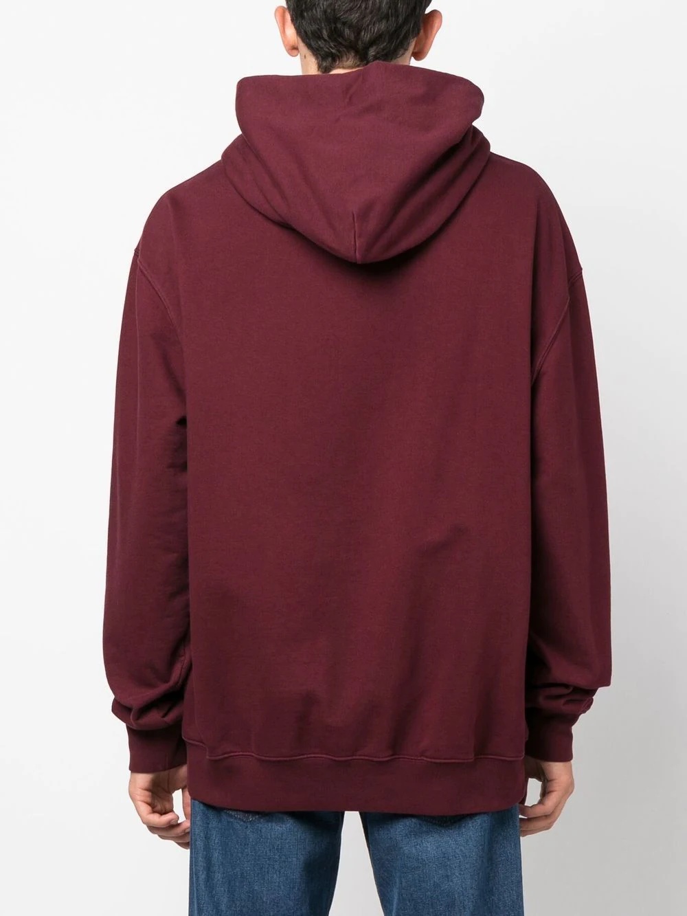 embroidered-logo detail hoodie - 5