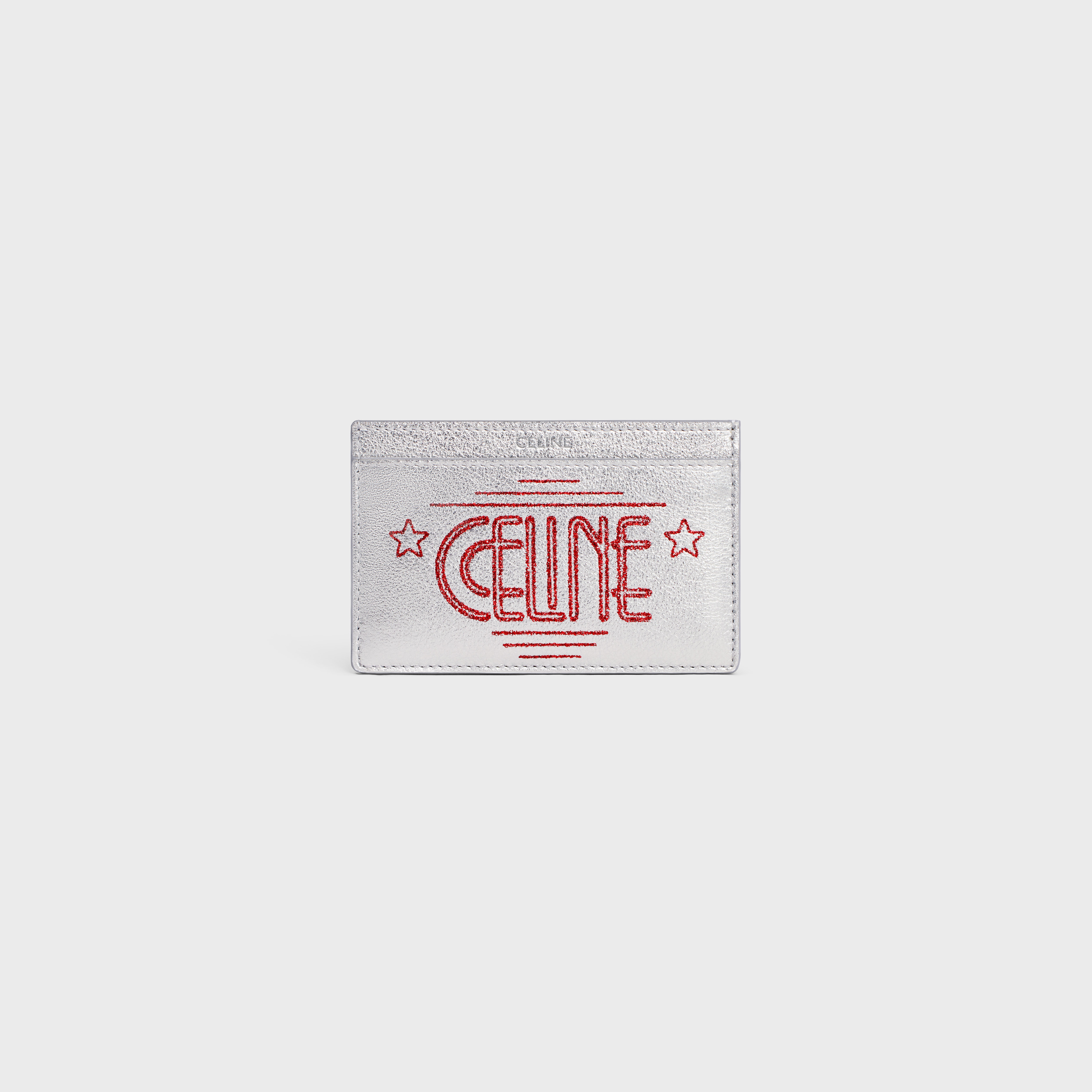 Card holder in LAMINATED CALFSKIN WITH CELINE WILTERN PRINT - 1
