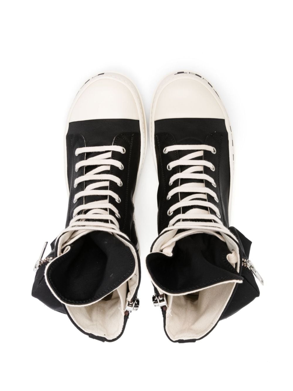 slogan-print high-top sneakers - 4