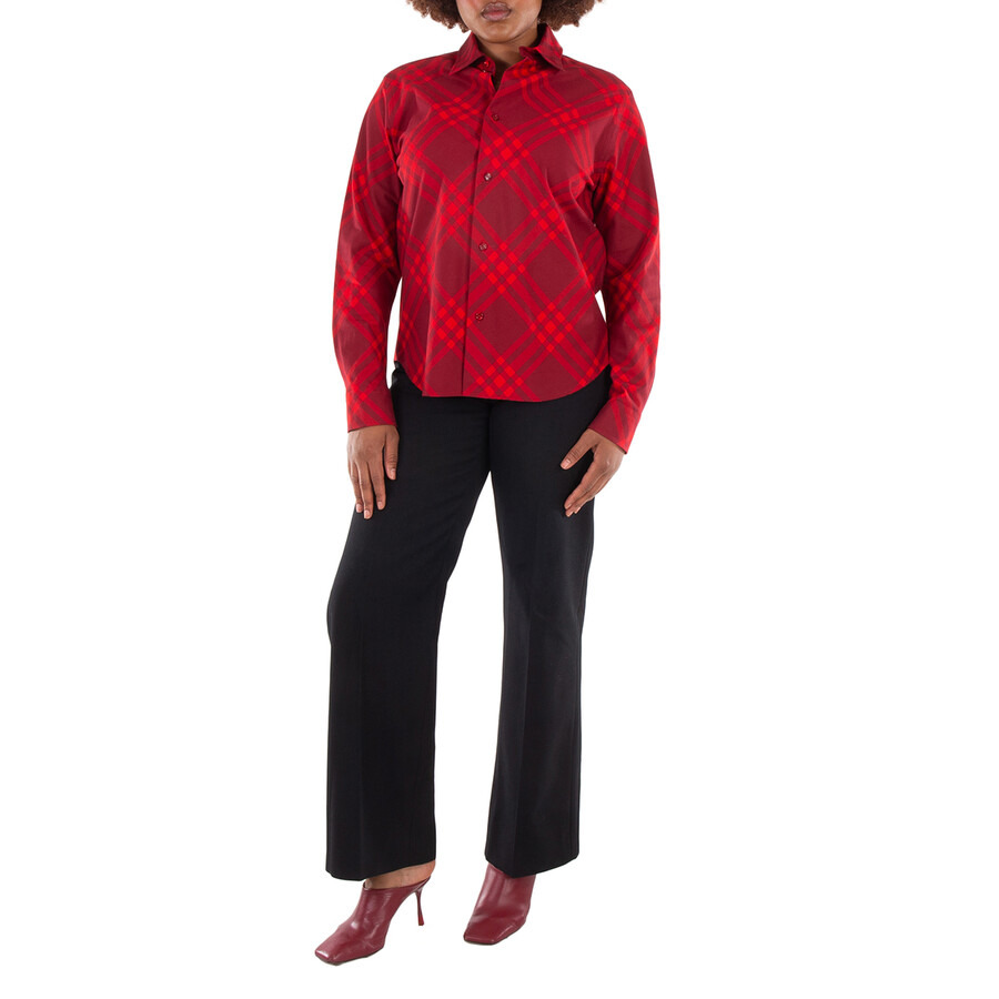 Burberry Check Pattern Long Sleeve Shirt - 2