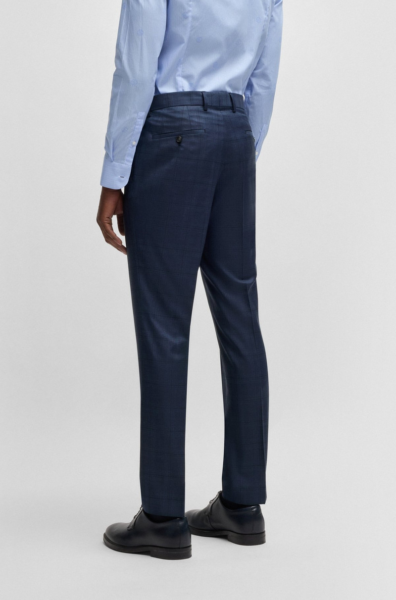 SLIM-FIT SUIT IN CHECKED WOOL AND SILK 7