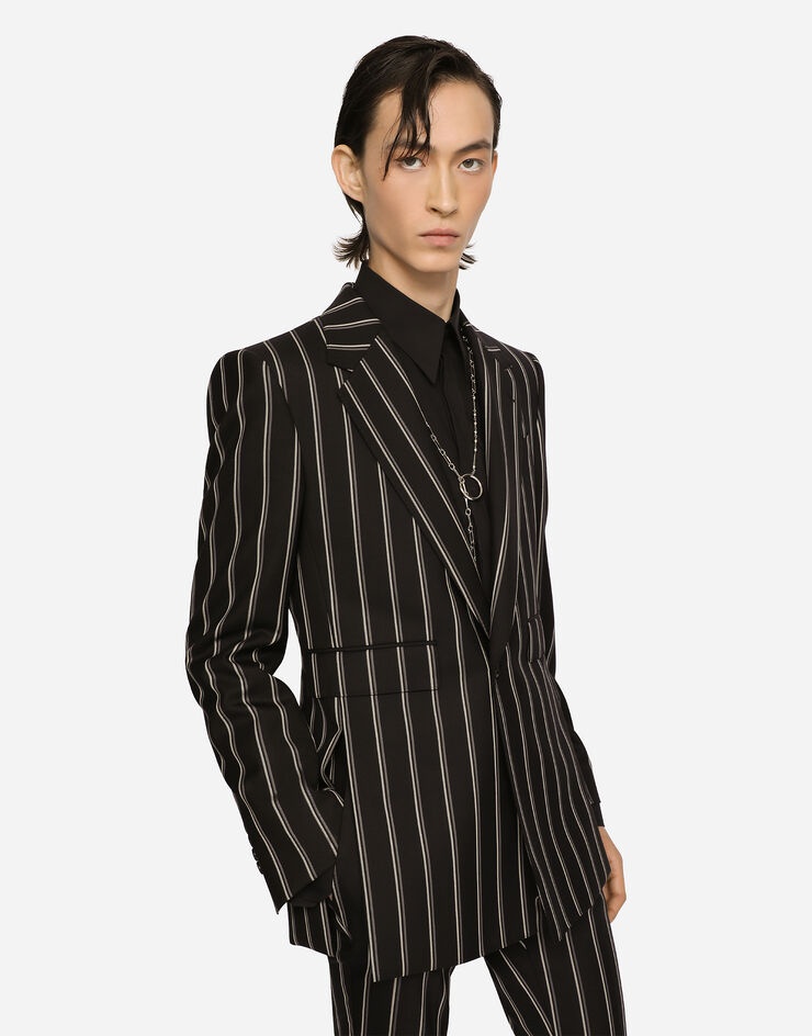 Pinstripe wool Sicilia-fit suit - 6