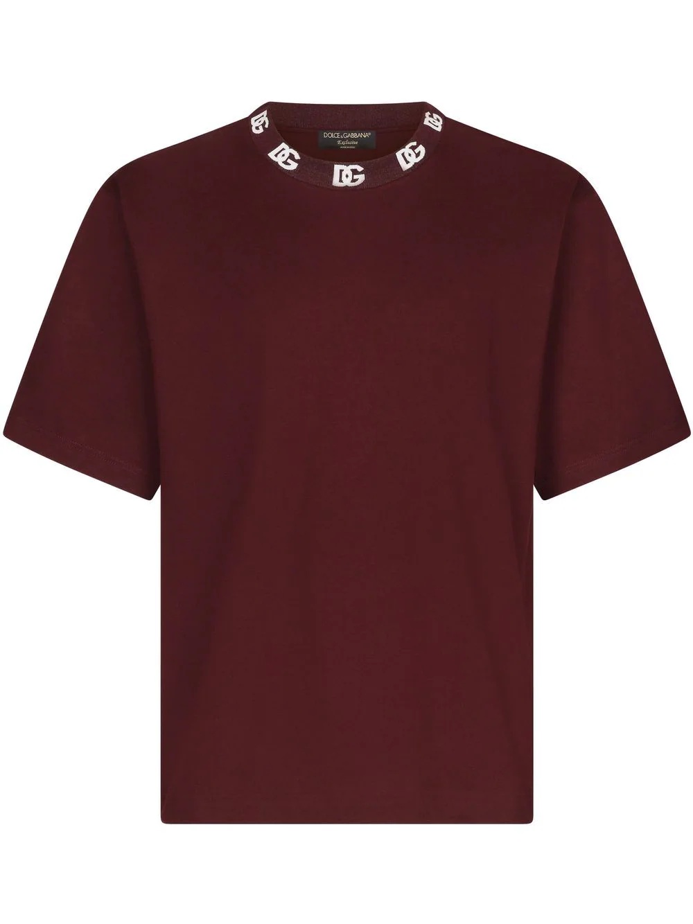 logo-collar cotton T-shirt - 1