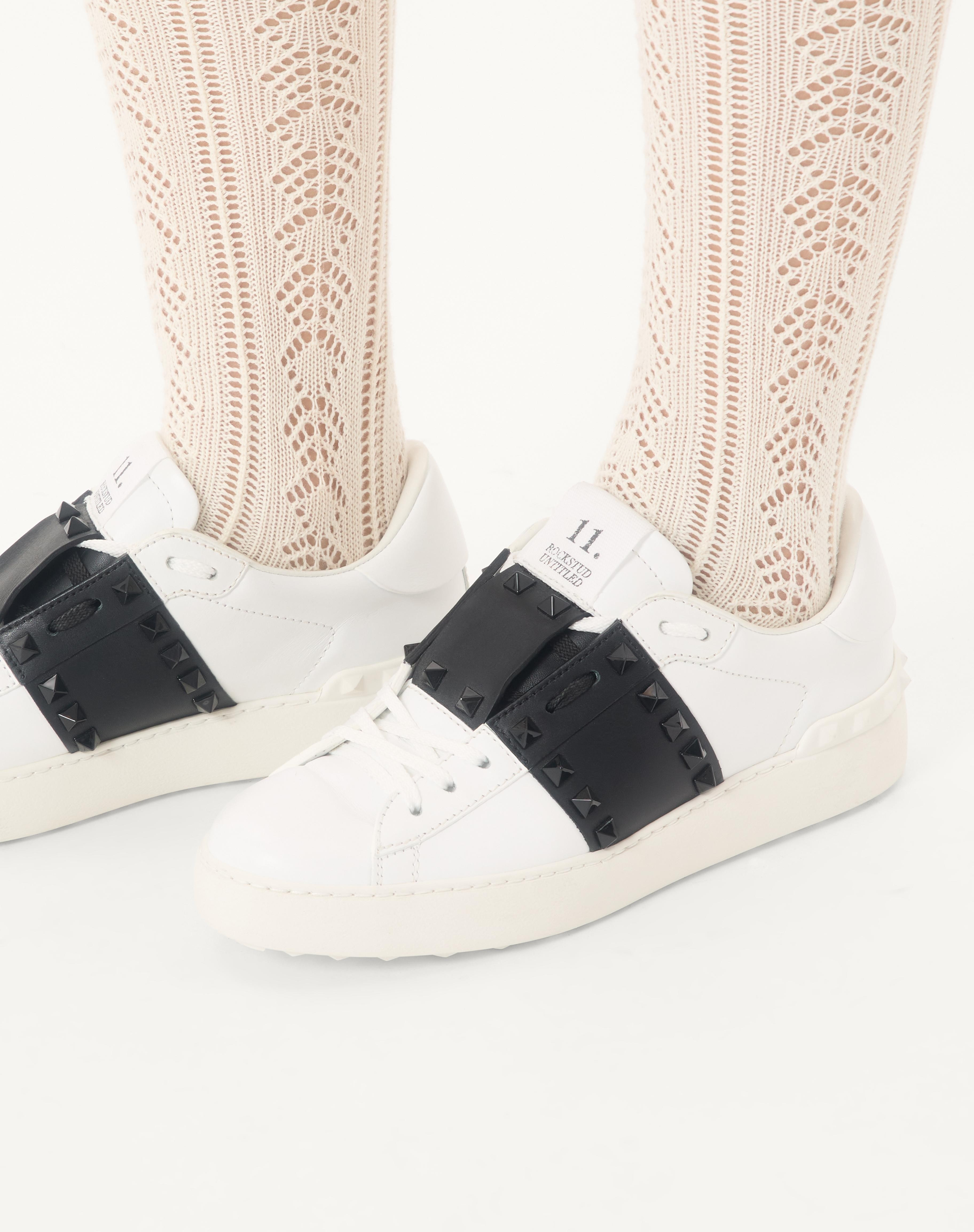 ROCKSTUD UNTITLED SNEAKER IN CALFSKIN LEATHER WITH TONAL STUDS - 2