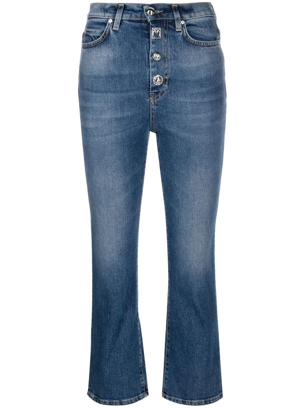 cropped slim-fit jeans - 1