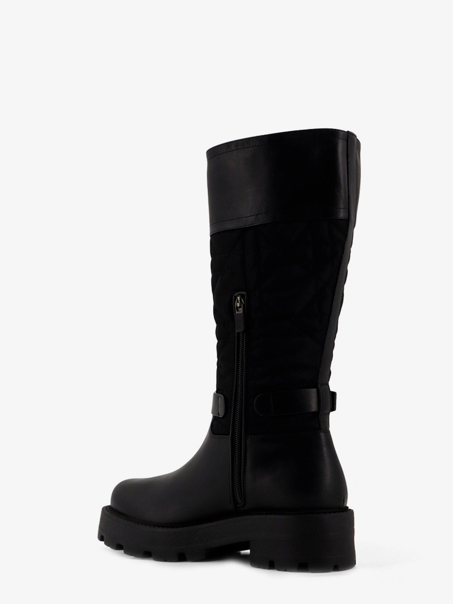 Dior D-Town Leather And Technical Fabric With Cannage Motif Boots - 3