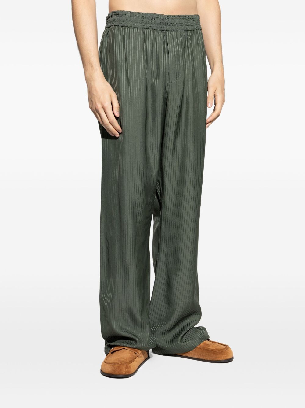 striped elastic-waist trousers - 3