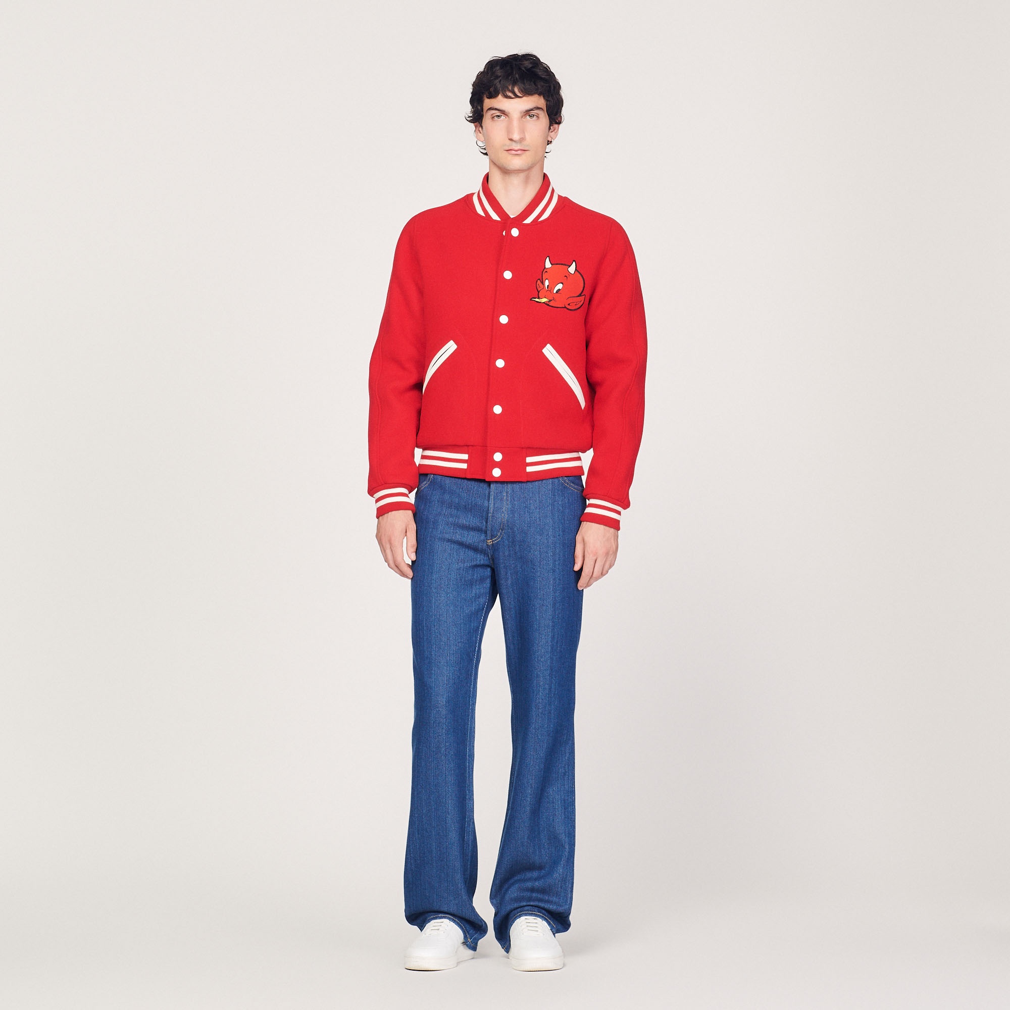 Hot Stuff wool cloth varsity jacket - 3