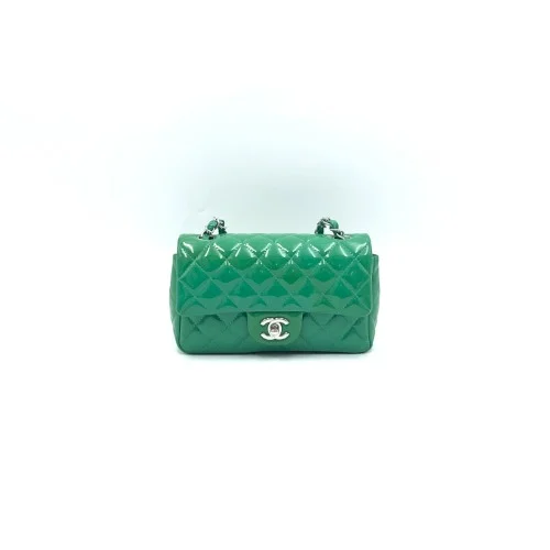 Chanel No. 16 Green Patent New Mini Crossbody Bag - 1