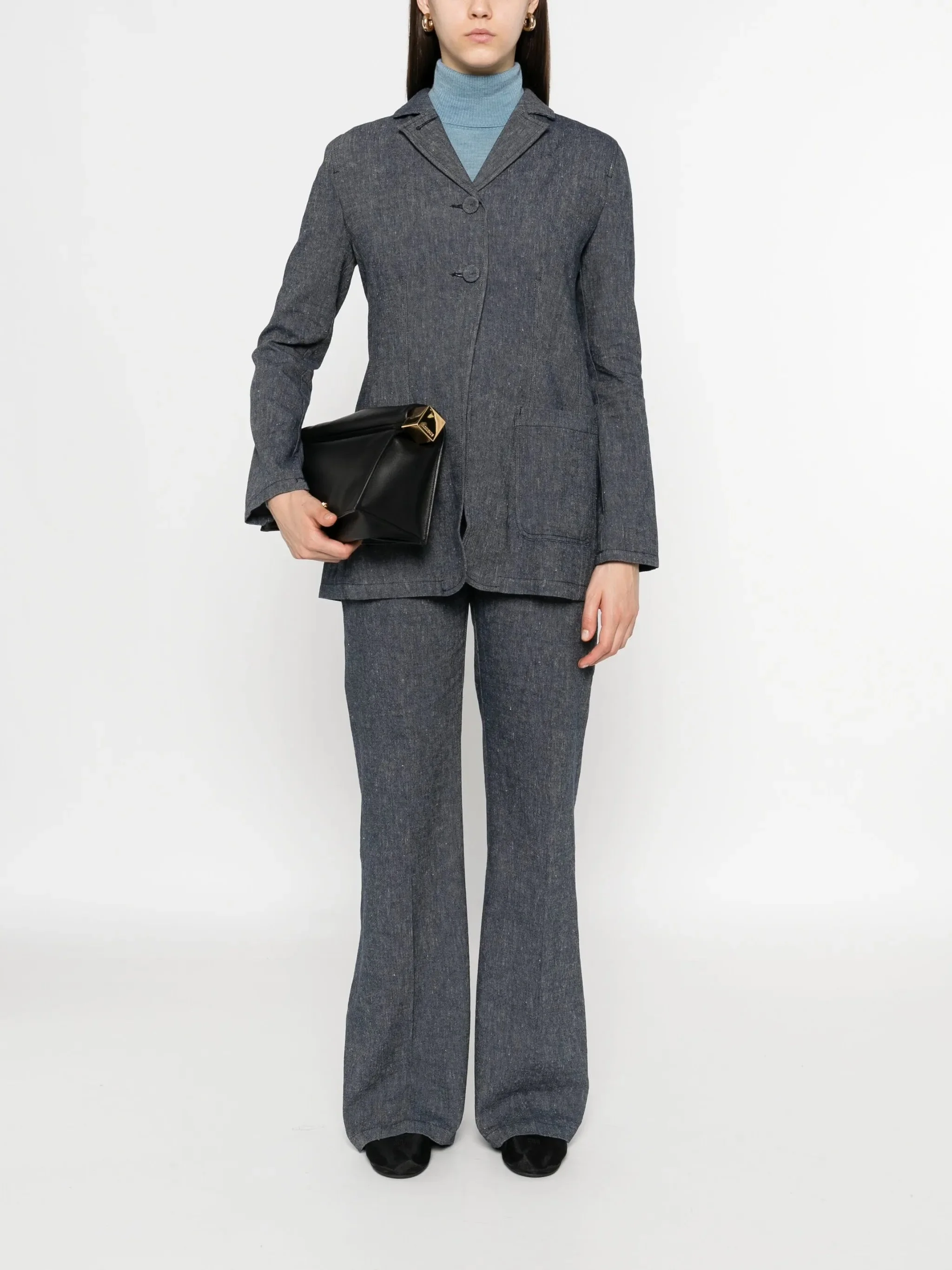 Mark Kenly Domino Tan Button-fly Trousers - 1