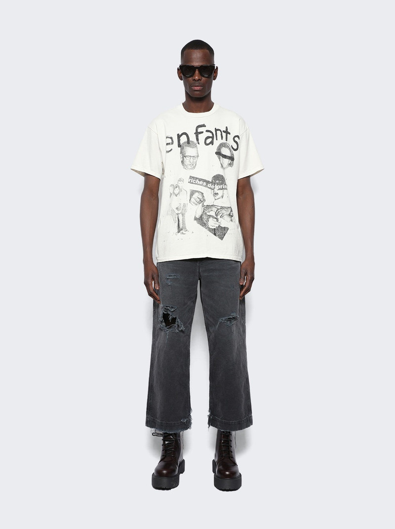 Enfants Riches Déprimés Fat Kid T-Shirt Faded Ivory and Black outlook