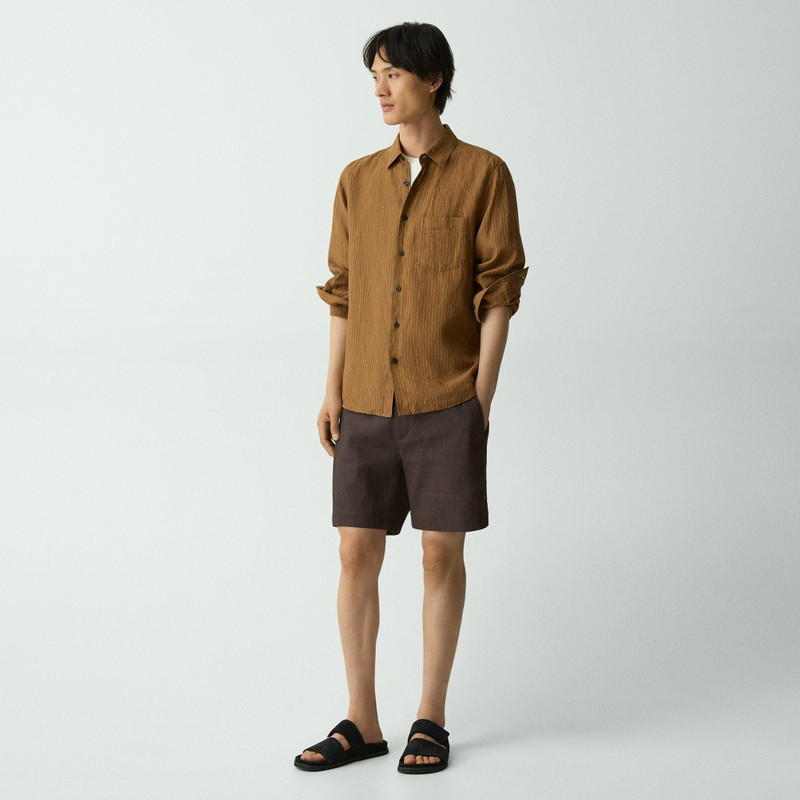 Theory Irving Shirt in Striped Linen outlook