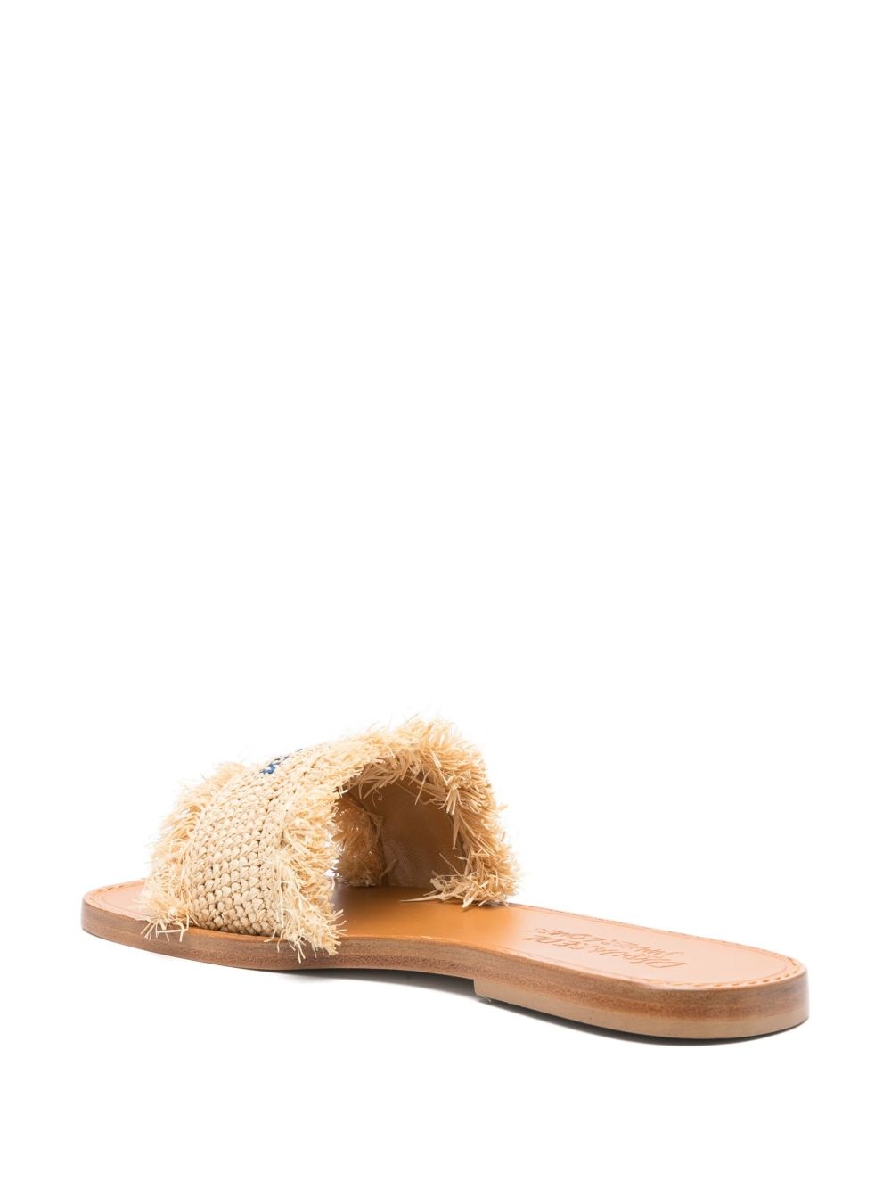 logo-embroidered slides - 3