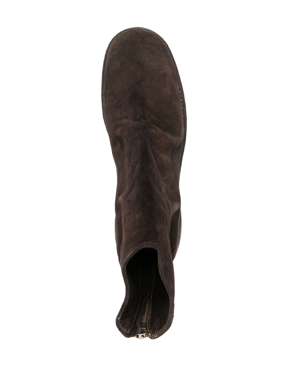 round-toe leather boots - 4
