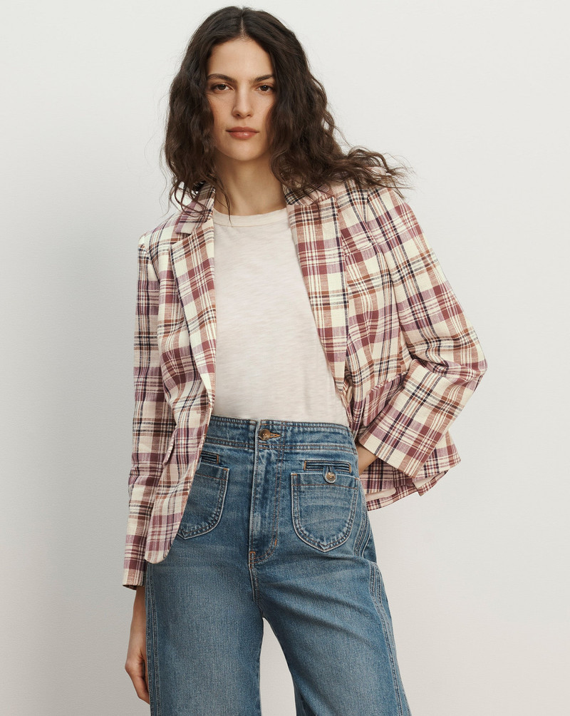 VERONICA BEARD TYRA PLAID DICKEY JACKET outlook